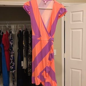 Lilly Pulitzer Pink and Purple Wrap Dress